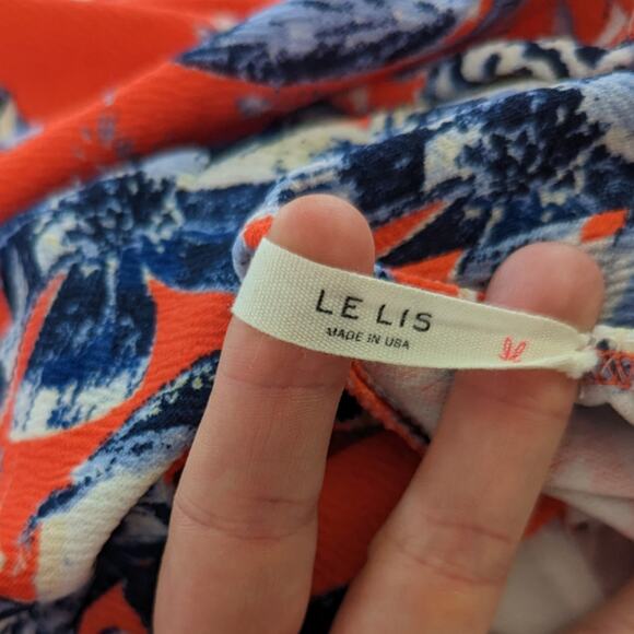 Le Lis Orange Floral Summer Sundress sz Small - Picture 6 of 7